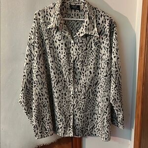 Valentino Black and White Casual Button Down Shirt